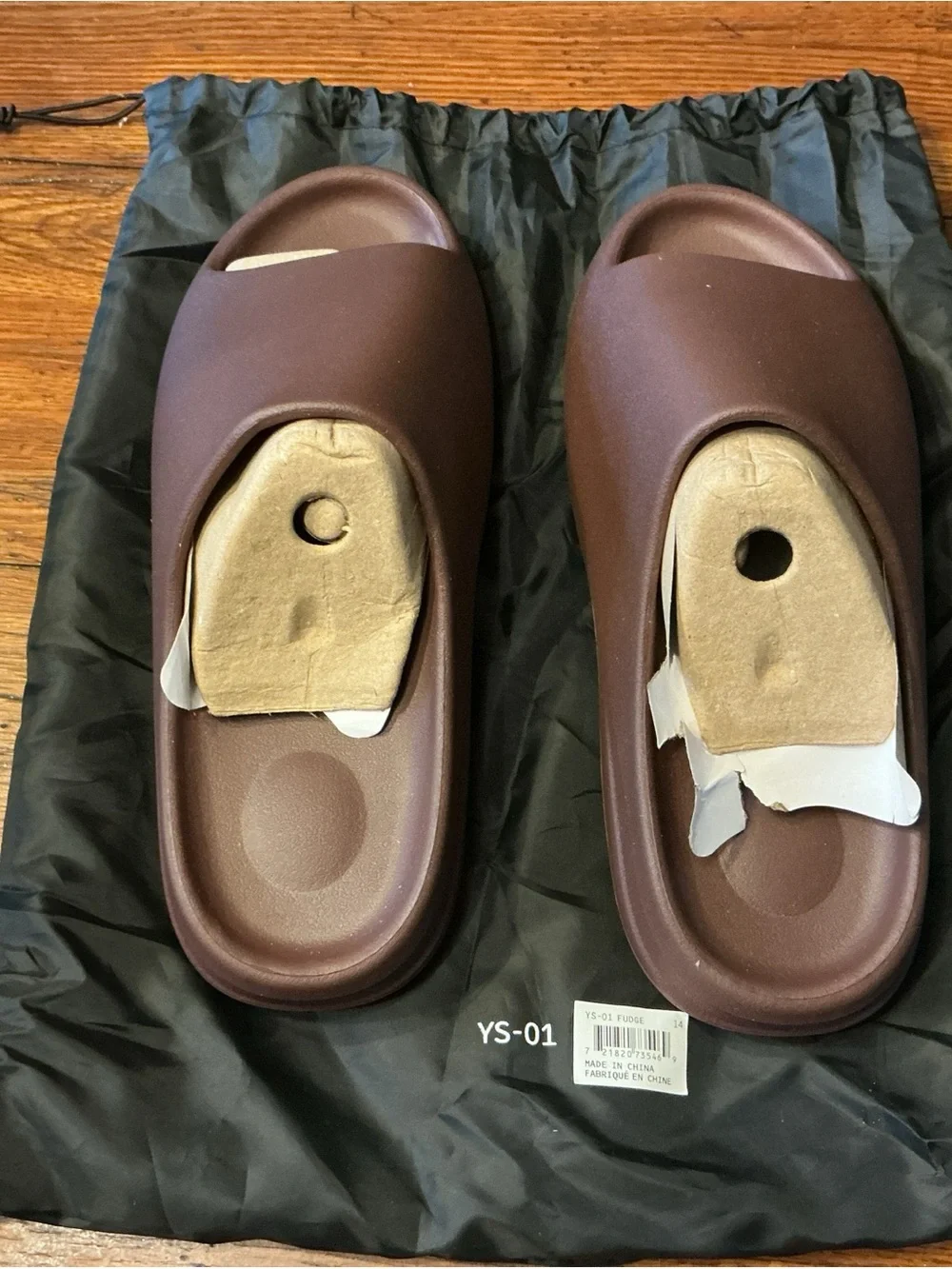 Yeezy Men's Slide Sandals in Dark Brown Size14